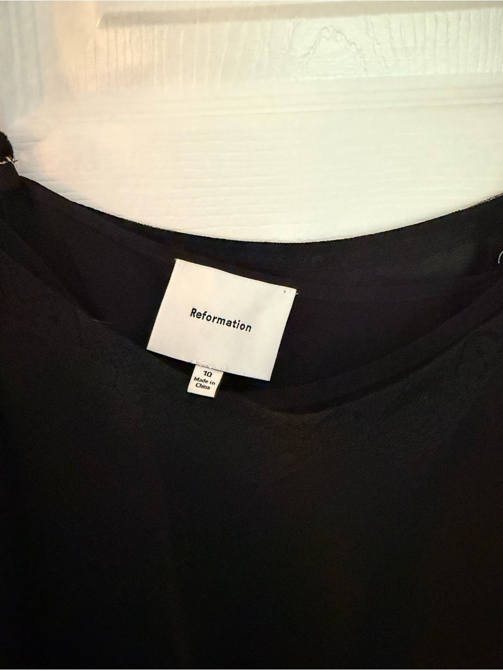 Reformation Black Satin Slip Top - Picture 2 of 6